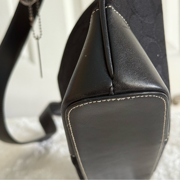 Vintage Coach Black Signature Shoulder/Crossbody Bag